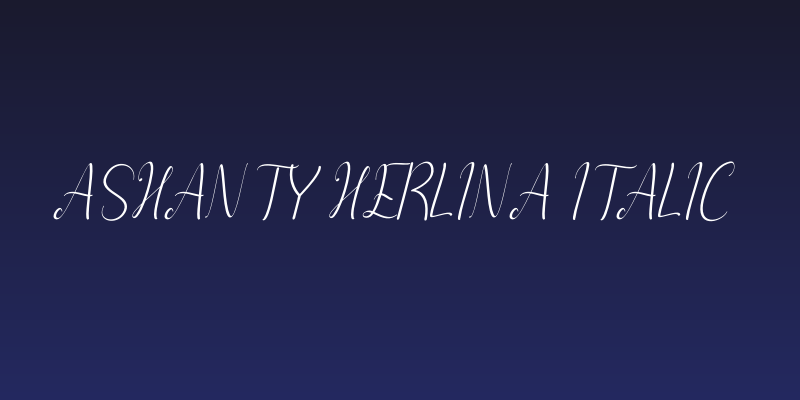 Ashanty Herlina Italic Social Header