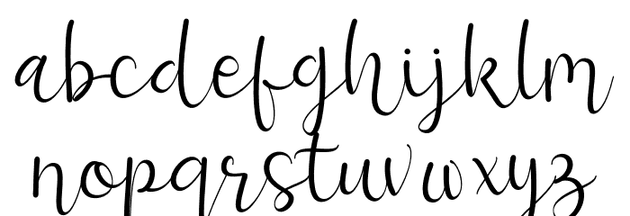 Ashanty Herlina Font LOWERCASE