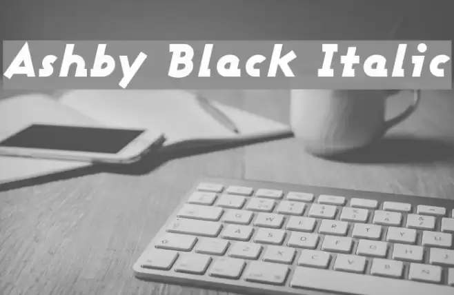 Ashby Black Italic Font examples