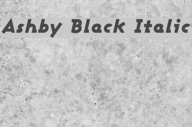 Ashby Black Italic Font examples