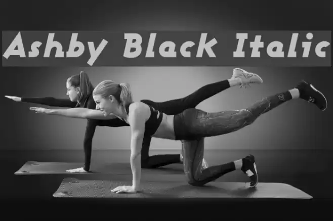 Ashby Black Italic Font examples