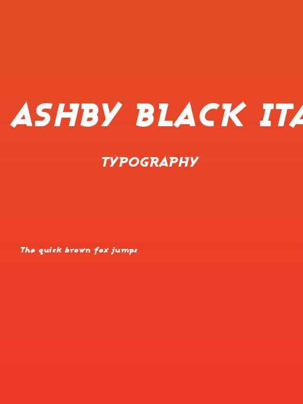 Ashby Black Italic Poster