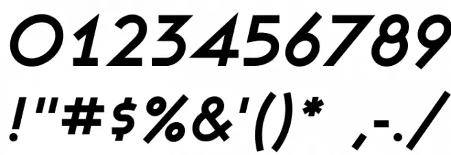 Ashby Bold Italic Font OTHER CHARS