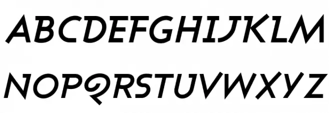 Ashby Bold Italic Font UPPERCASE