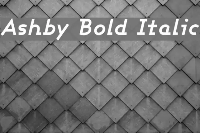 Ashby Bold Italic Font examples