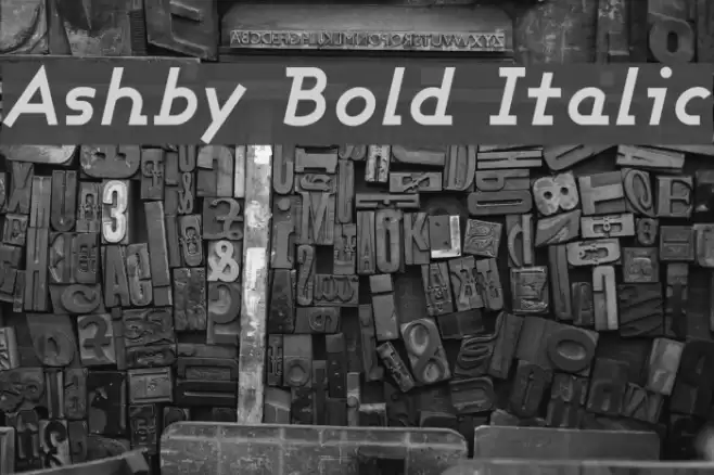 Ashby Bold Italic Font examples