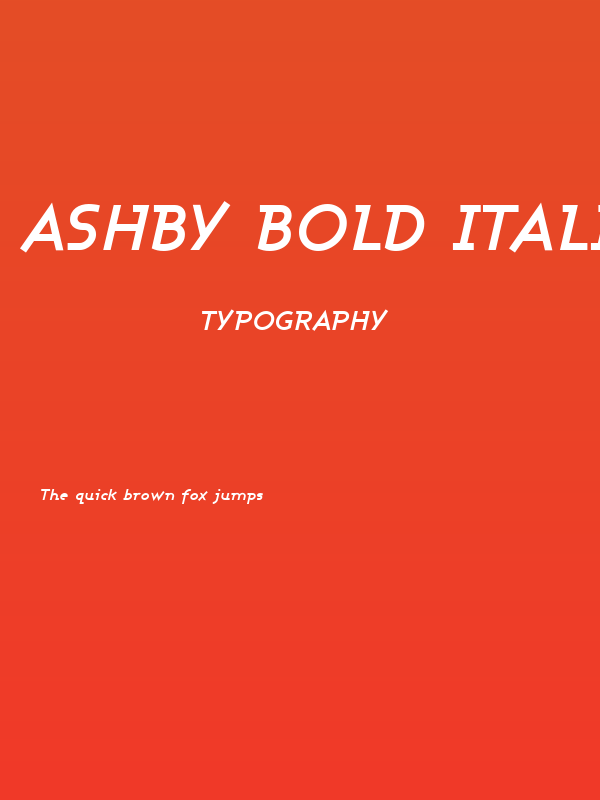 Ashby Bold Italic Poster