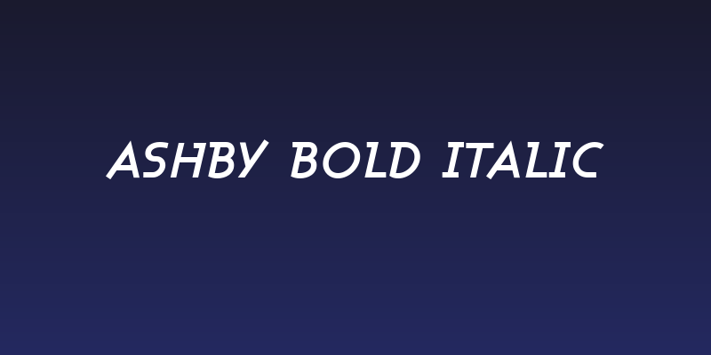 Ashby Bold Italic Social Header