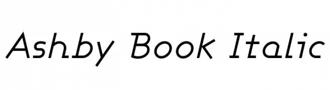 Ashby Book Italic  नि: शुल्क फ़ॉन्ट्स डाउनलोड