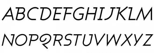 Ashby Book Italic Caratteri MAIUSCOLE