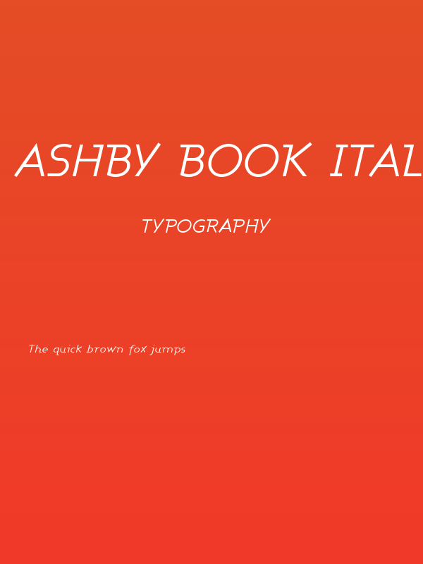 Ashby Book Italic Poster