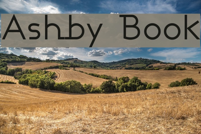 Ashby Book Шрифта examples
