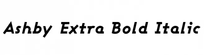 Ashby Extra Bold Italic  免费字体下载