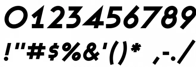 Ashby Extra Bold Italic Font OTHER CHARS