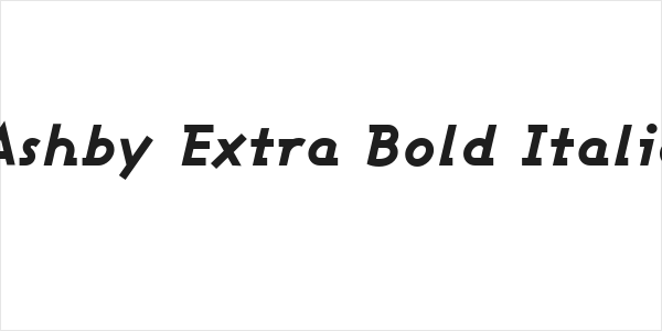 Ashby Extra Bold Italic Logo
