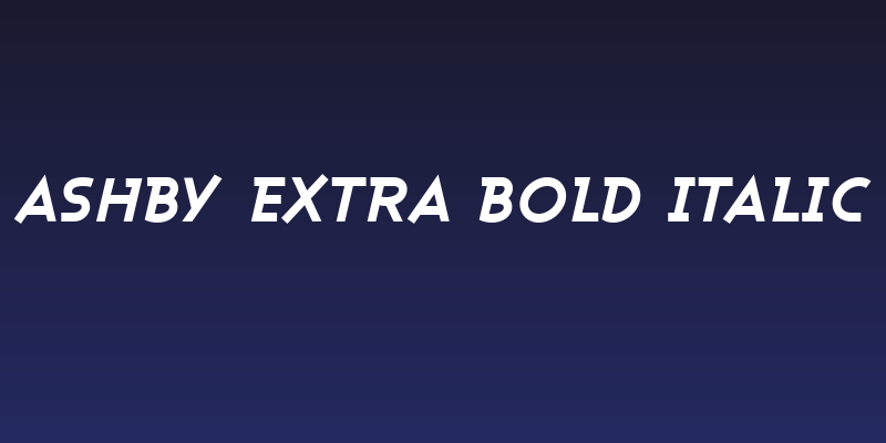 Ashby Extra Bold Italic Social Header