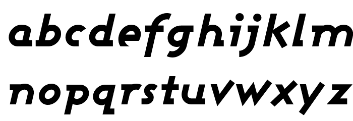 Ashby Extra Bold Italic Font LOWERCASE