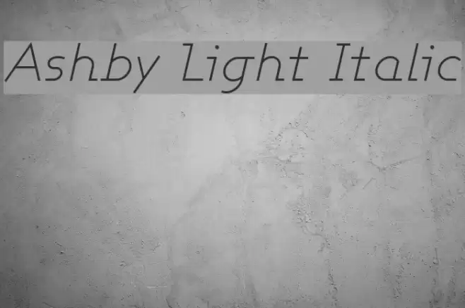 Ashby Light Italic Caratteri examples
