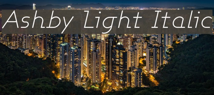Ashby Light Italic Font examples