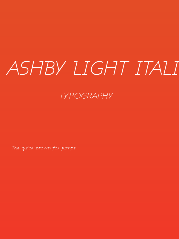 Ashby Light Italic Poster