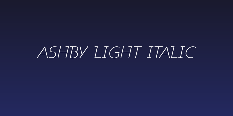Ashby Light Italic Social Header