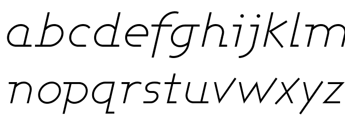 Ashby Light Italic Font LOWERCASE