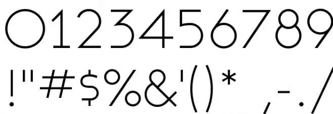 Ashby Light Font OTHER CHARS