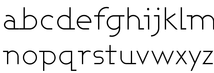 Ashby Light Font LOWERCASE