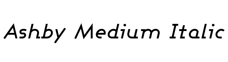 Ashby Medium Italic फ़ॉन्ट