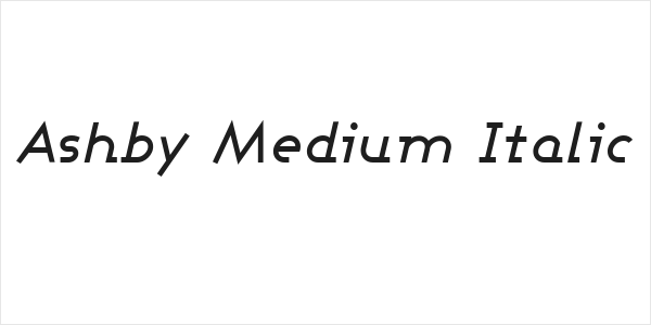 Ashby Medium Italic Logo