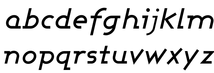 Ashby Medium Italic Font LOWERCASE