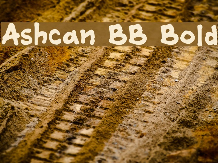 Ashcan BB Bold Font examples