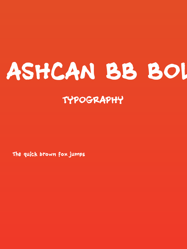 Ashcan BB Bold Poster