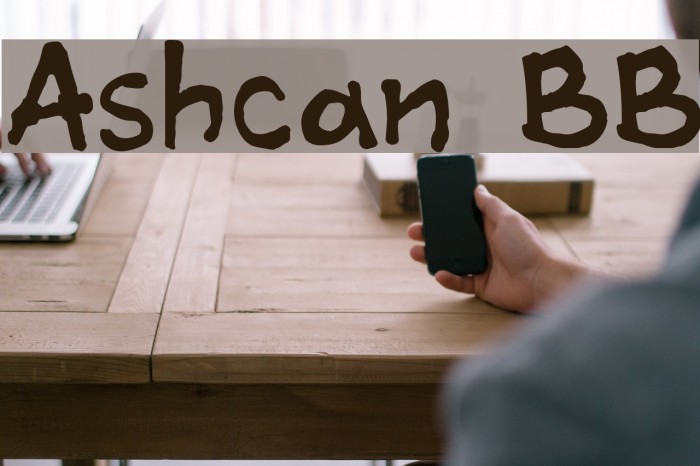 Ashcan BB Font examples