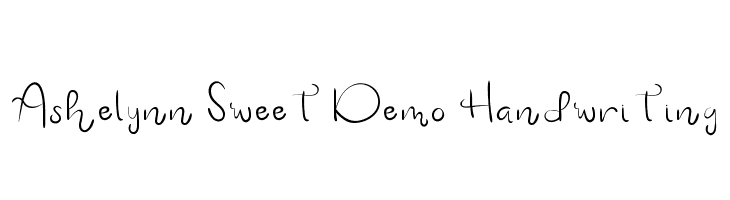Ashelynn Sweet Demo Handwriting  les polices de caractères gratuit tlcharger
