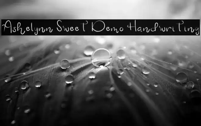 Ashelynn Sweet Demo Handwriting Font examples