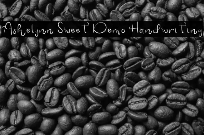 Ashelynn Sweet Demo Handwriting Font examples