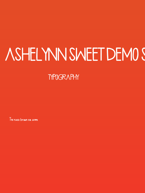 Ashelynn Sweet Demo Sans Poster