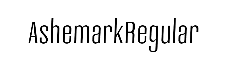 Ashemark Regular  Descarca Fonturi Gratis