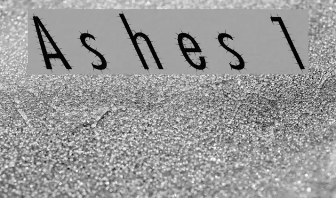 Ashes 1 Font examples