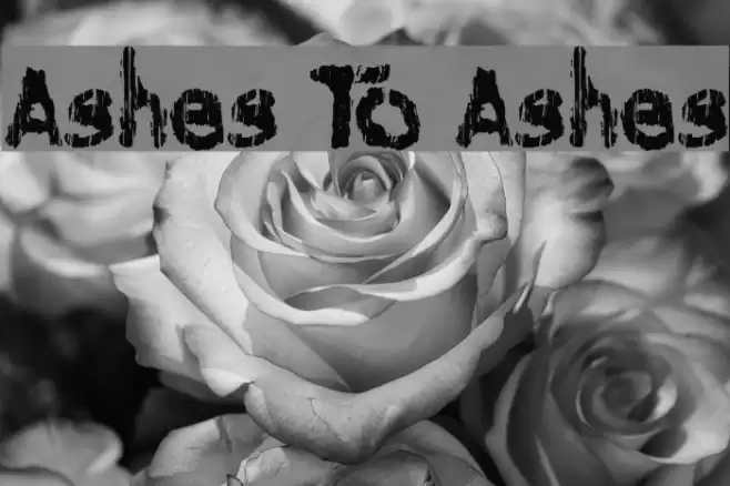 Ashes To Ashes Font examples