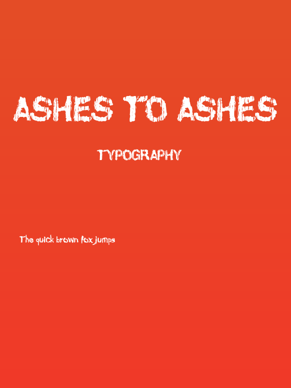 Ashes To Ashes Poster