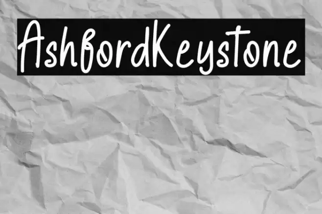 AshfordKeystone 字体 examples