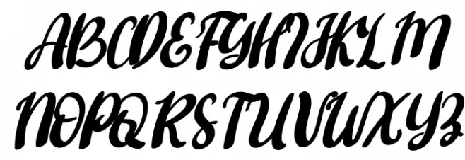 Ashifa Italic Schriftart Groß