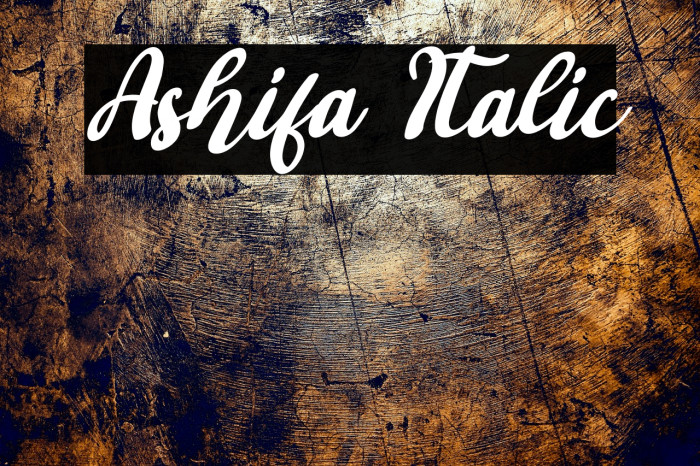 Ashifa Italic Example 1