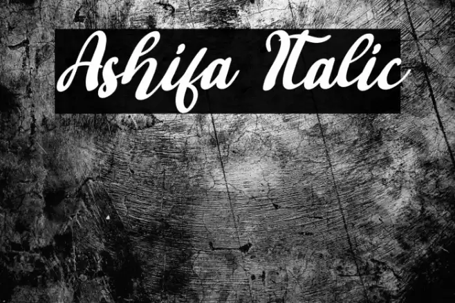 Ashifa Italic Font examples