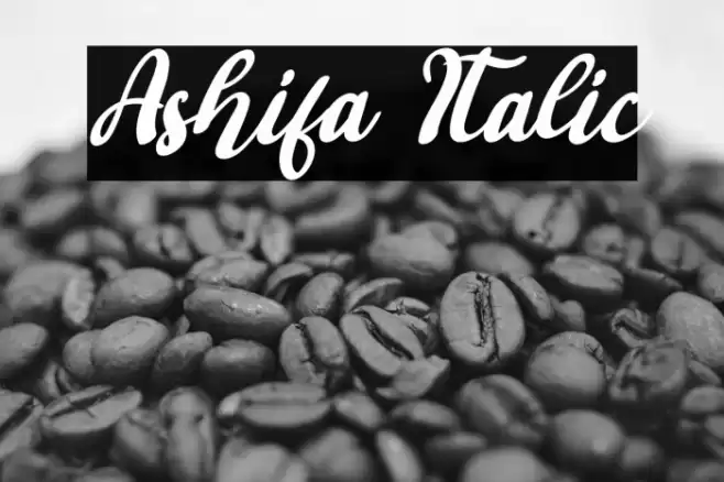Ashifa Italic Font examples