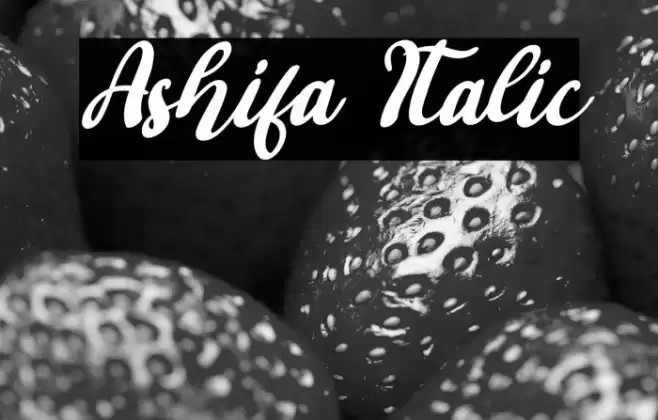 Ashifa Italic Font examples