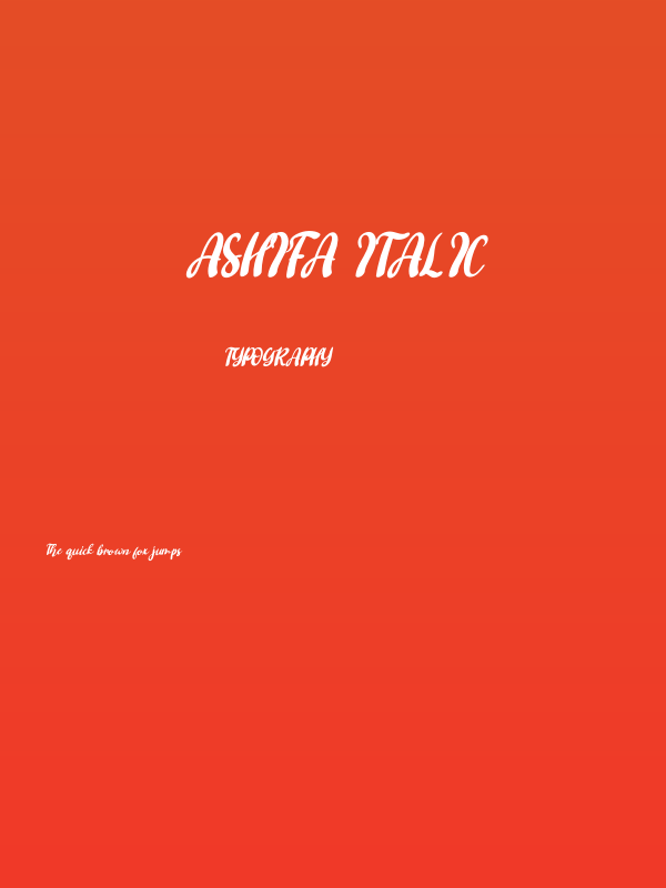 Ashifa Italic Poster