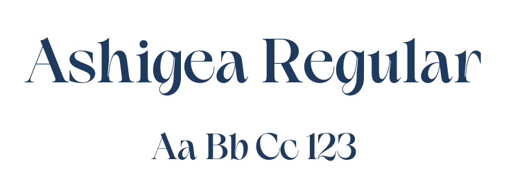 Ashigea Regular Font Preview